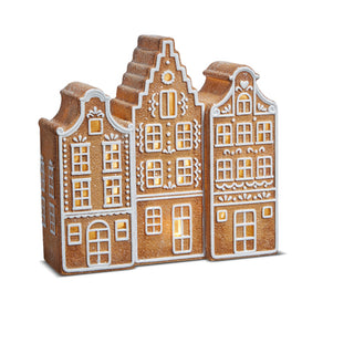 8.5" Lighted Gingerbread Village