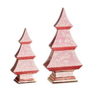 6.5" Pink Chinoiserie Trees (SMALL ONLY)