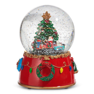 5.75" Musical Tree with Train Water Globe