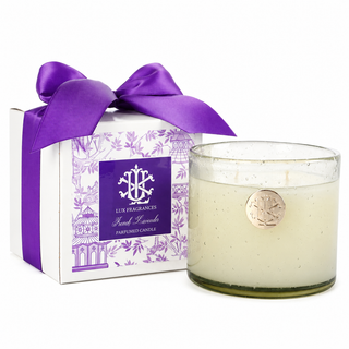 French Lavender 13 oz Candle in White Box with Bow