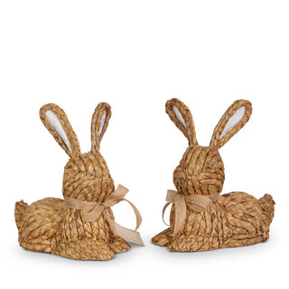 10.5" NATURAL BASKETWEAVE BUNNY (1 ONLY)