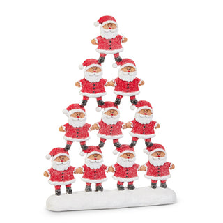 10" Gingerbread Santa Tower
