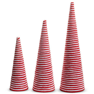 20" Red and White Yarn Trees (LARGE ONLY) SHIPS 9/1/2026
