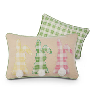 SPRING GINGHAM BUNNY PILLOW