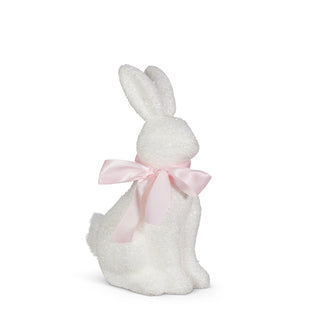 13.5" WHITE GLITTER BUNNIES