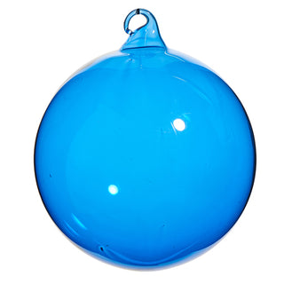 5" Blue Sheer Blown Glass Ornament