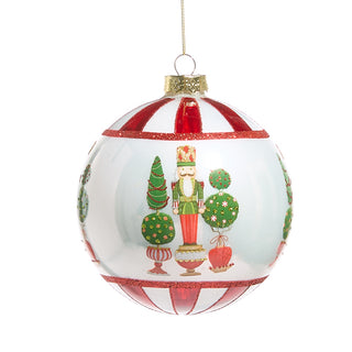 5" Merry Topiary and Nutcracker Ball Ornament