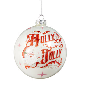 5" Holly Jolly Ball Ornament