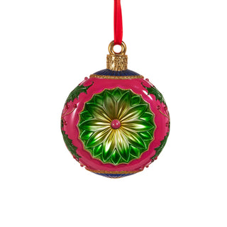 15" Vintage Multicolor Round Ornament