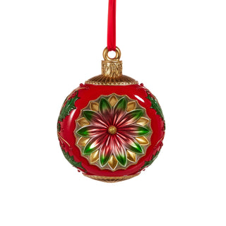 15" Vintage Red and Green Ornament Decor