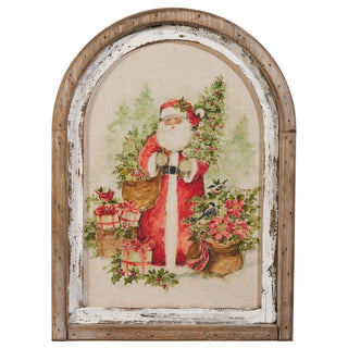 16.5" Watercolor Holiday Santa Framed Wall Art SHIPS 9/1/2026