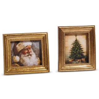 5" Gilded Christmas Framed Art (SANTA ONLY) SHIPS 9/1/2026