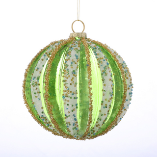 5"D GLASS BALL GREEN