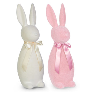 27" PALE FLOCKED BUNNY-PINK