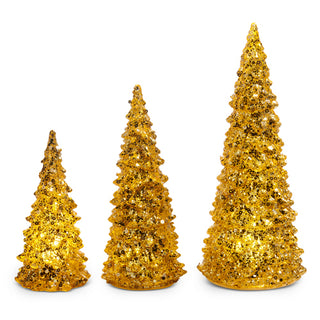 6.5" Lighted Gold Trees MEDIUM