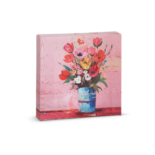 6" BLOOMS IN VASE WALL ART