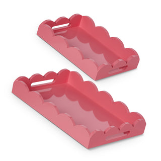 13.75" BUBBLEGUM SCALLOPED TRAY-SMALL