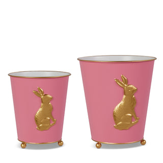 9" PINK BUNNY CACHE POT-LARGE