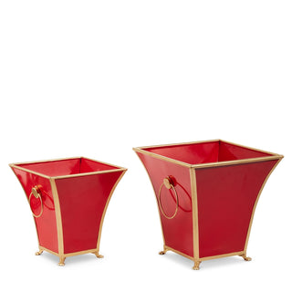 12.25" Red and Gold Cache Pots (LARGE ONLY) SHIPS 9/1/2026