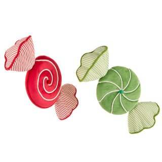 13.5" Velvet and Seersucker Candy Ornament SHIPS 9/1/2026