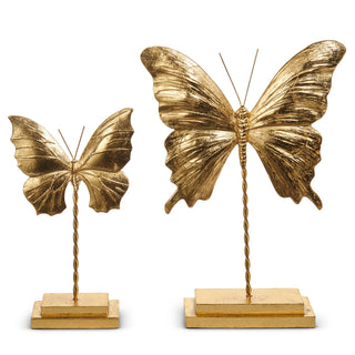 9" Gilded Butterflies on Stand (SMALL ONLY)