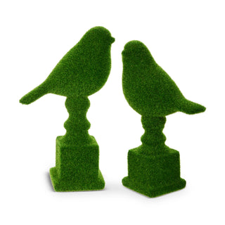 8.5" Moss Birds on Pedestal (SMALL ONLY)