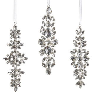 6.5" Clear Jewel Drop Ornament (RIGHT ONLY) SHIPS 9/1/2026