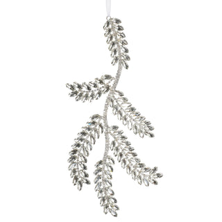 10" Clear Jewel Pine Branch Ornament SHIPS 9/1/2026