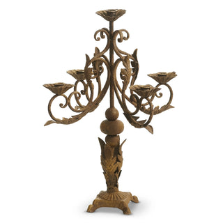 19.75" Antique Gold Candelabra SHIPS 9/1/2026