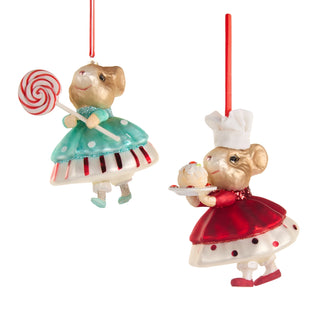 3.5" Sweet Treat Mice Ornament (LEFT ONLY)SHIPS 9/1/2026