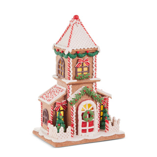 13" Rosemary Lighted Gingerbread Church SHIPS 9/1/2026