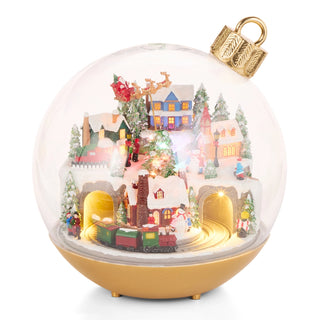 10.5" Lighted Animated Musical Winter Town Scene SHIPS 9/1/2026