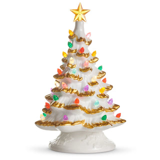 9" White and Gold Lighted Tree SHIPS 9/1/2026