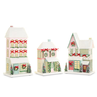 12" Snowflake Lane Lighted Paper House (RIGHT ONLY)SHIPS 9/1/2026