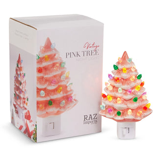 6" Boxed Vintage Pink Tree Night Light SHIPS 9/1/2026