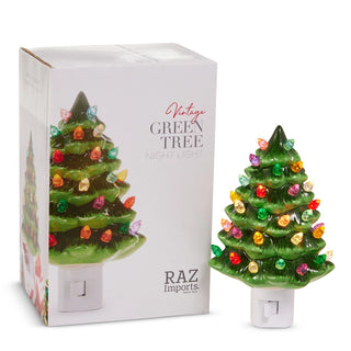 6" Boxed Vintage Green Tree Night Light SHIPS 9/1/2026