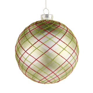 5" Plaid Ball Ornament SHIPS 9/1/2026