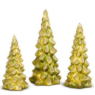 12" Lighted Green Snowy Trees SHIPS 9/1/2026