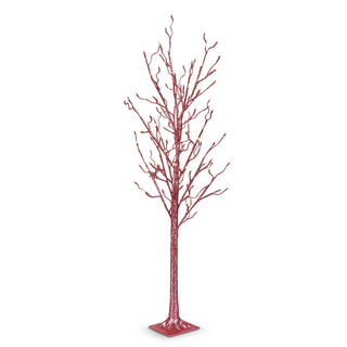 4.5' Light Pink Glitter Lighted Tree