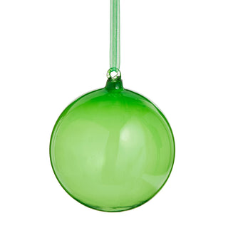 4" Sheer Green Ball Ornament SHIPS 9/1/2026