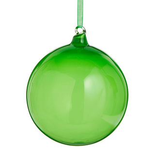 5" Sheer Green Ball Ornament SHIPS 9/1/2026