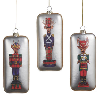5.5" Deer Nutcracker Rectangle Ornament (RED SHIRT ONLY) SHIPS 9/1/2026