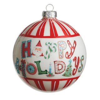 5" Holiday Happening Ball Ornament SHIPS 9/1/2026
