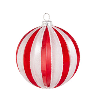 4" Red and White Stripe Ornament SHIPS 9/1/2026