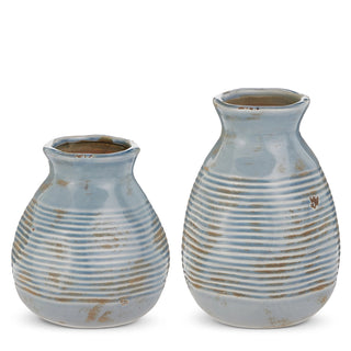 7" Distressed Blue Vases (SMALL ONLY)