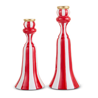 10" Red and White Candlesticks (LARGE ONLY) SHIPS 9/1/2026