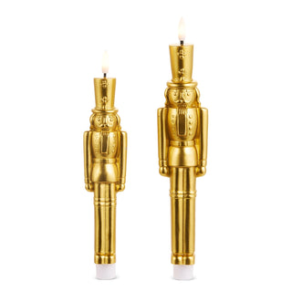 11.5" and 9.75" Gold Taper Nutcrackers (LARGE ONLY) SHIPS 9/1/2026