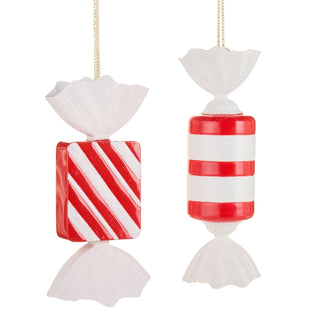14.25" Red and White Candy Ornament (RIGHT ONLY) SHIPS 9/1/2026