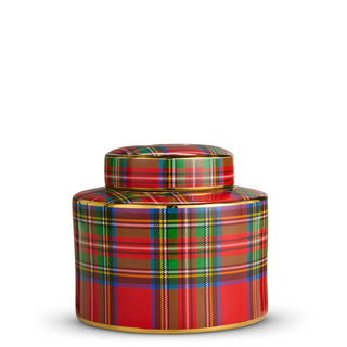 8" Tartan Plaid Decorative Jar SHIPS 9/1/2026