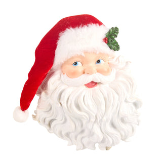 10" Jolly Santa Face Wall Art SHIPS 9/1/2026